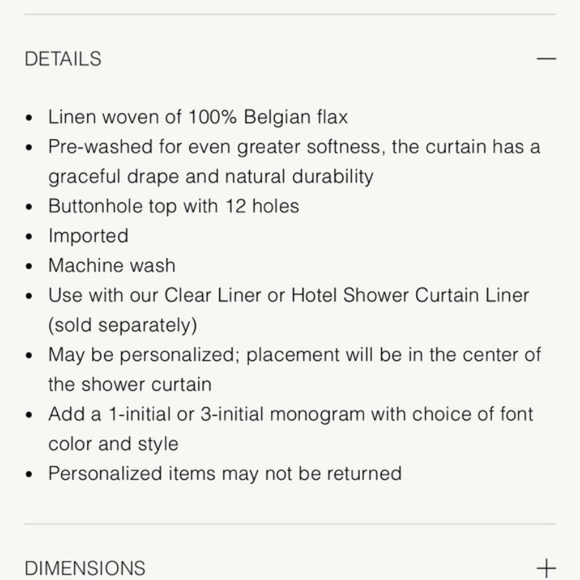 Restoration Hardware Extra Long Linen Shower Curtain - Picture 4 of 8